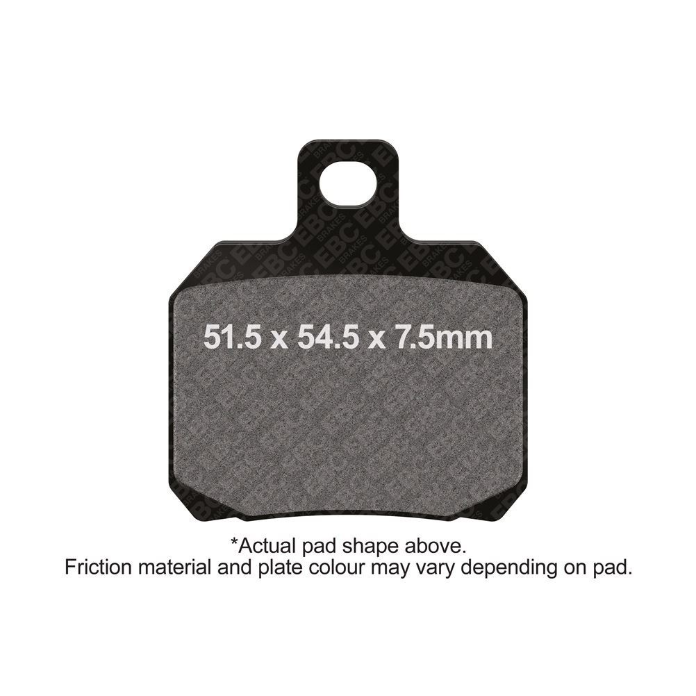EBC V Pad Semi Sintered Brake Pads Rear Left for Derbi Mulhacen 659 2006 - 2008