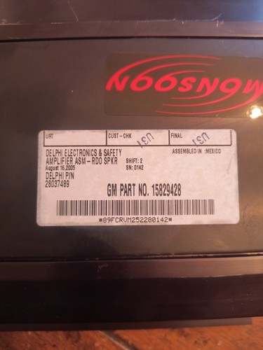 Monsoon Amplifier 15829428 2006 Buick Lacrosse - Picture 2 of 7