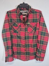 DIXXON Flannel The McCallister 2 Womens Small Red Green Plaid Holiday Shirt