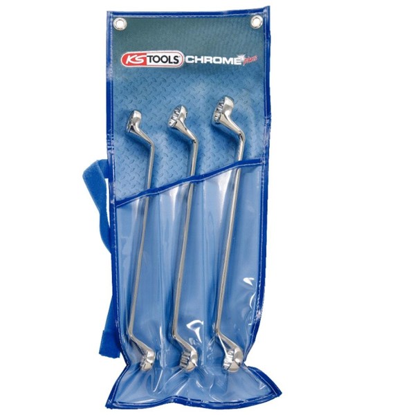 Ks-Tools 518.0843 Chromeplus Doppel-RingschlüSsel-Satz 3-Tlg. Chrom Vanadium-image