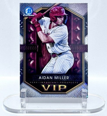 2025 Bowman Chrome Aidan Miller Mega Box Mojo Refractor VIP #VIP-19 Phillies