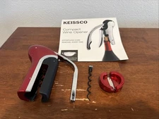 Compact Wine Opener Vertical Lever Corkscrew Wine Bottle Opener with Foil Cutter