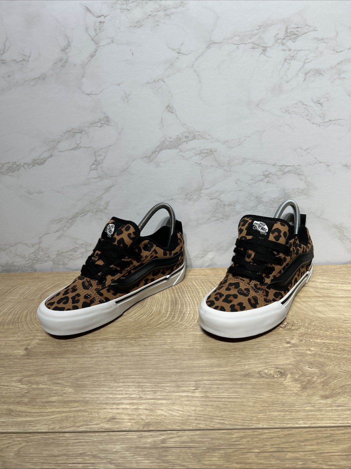 Vans Knu Skool Skate Sneakers Big Kid Leopard Print Black 1496272 Sz 3.5 New thumbnail 7