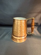 Copper Tankard Mug With Wooden Handle Made in USA solid copper