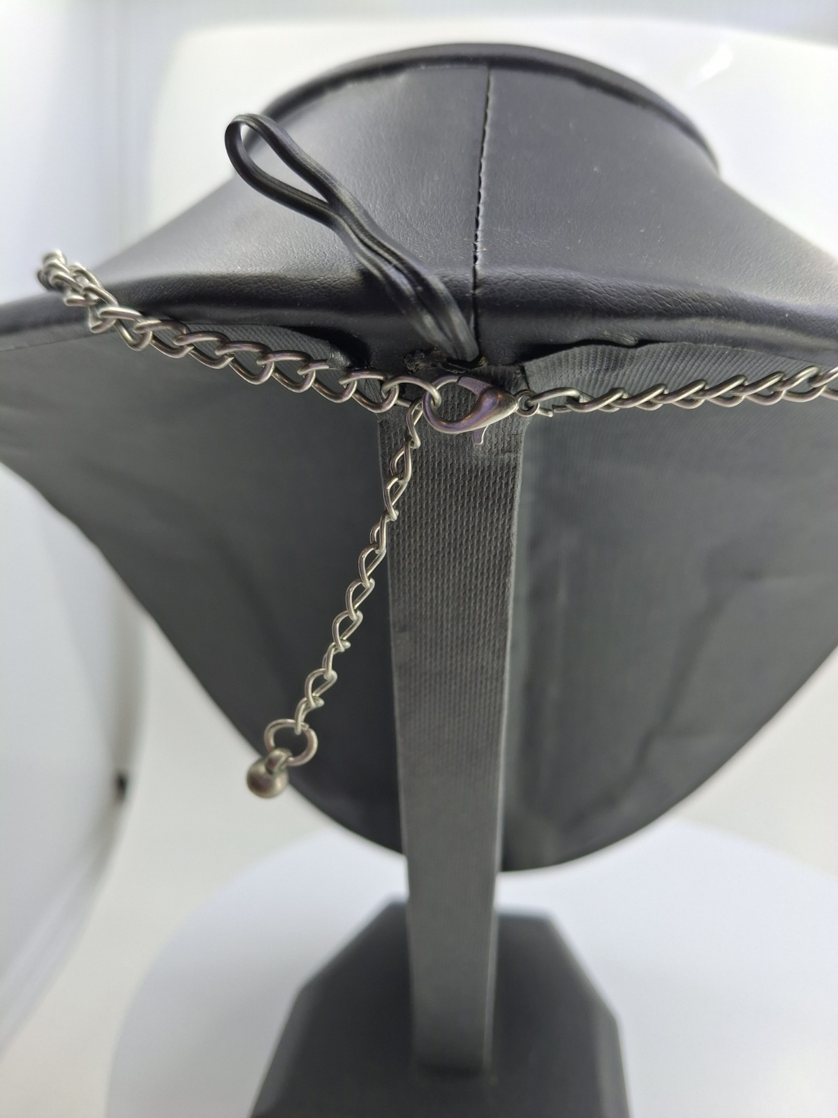 Large Light Blue Rhinestone Adjustable Hammered M… - image 5