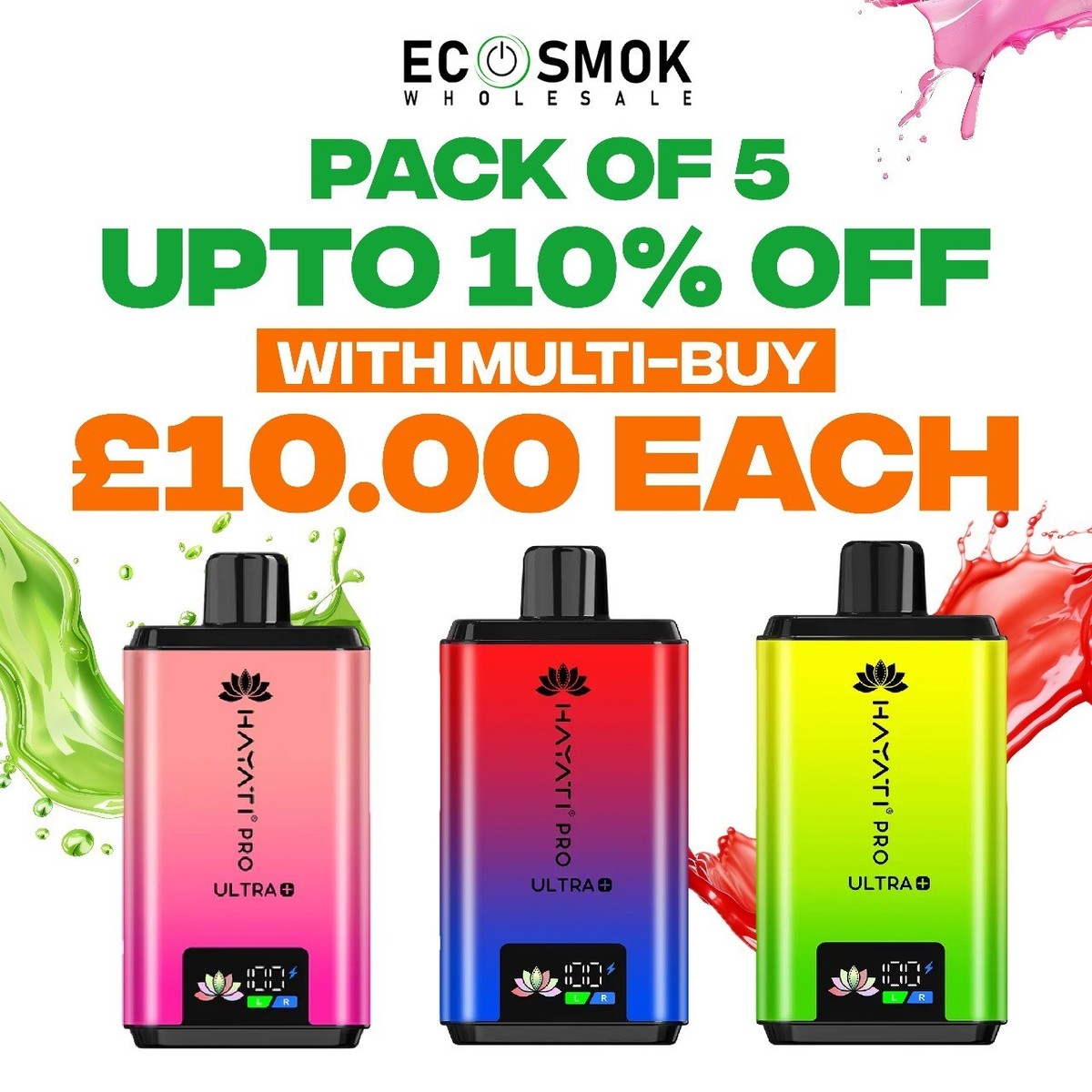 Hayati Pro Ultra Plus 25000 Prefilled Pod Kit E-Cig | 25k Puff | Pack Of 5x 