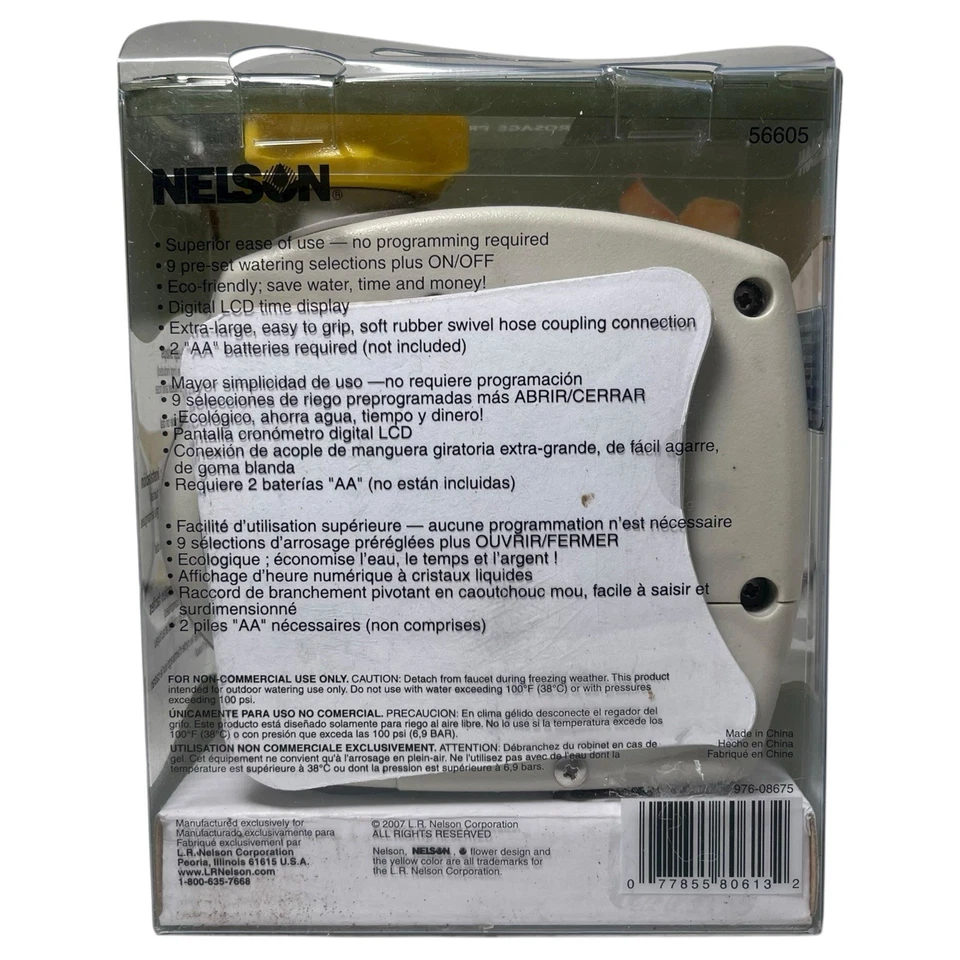 Nelson 9 Selección Preestablecido Agua Digital LCD Temporizador Nuevo Riego Temporizado Foto 3 de 4