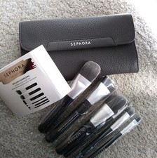 SEPHORA 6 BRUSHES SET DELUXE CHARCOAL ANTIBACTERIAL BRUSH SET NEW