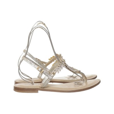 Konstantin Starke, Sandalen, Größe: 41, Leder, Gold, Damen #LSa
