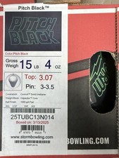 NIB 15LB Storm Pitch Black Urethane Bowling Ball