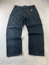 Carhartt Men's B151 BLK Canvas Carpenter Pants 36x30 Loose Original Fit Black