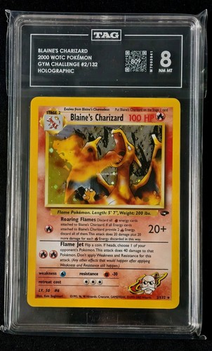 Blaine's Charizard (Unlimited) graded TAG 8 for sale on eBay