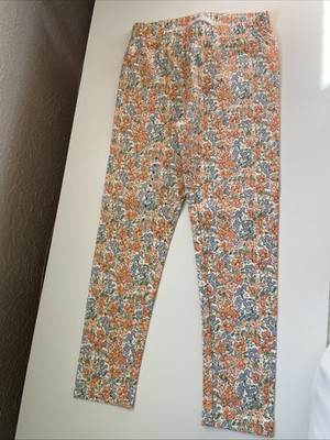 Girls Leggings 5 Years Polo Ralph Lauren Colorful With Orange And Blue Flowers