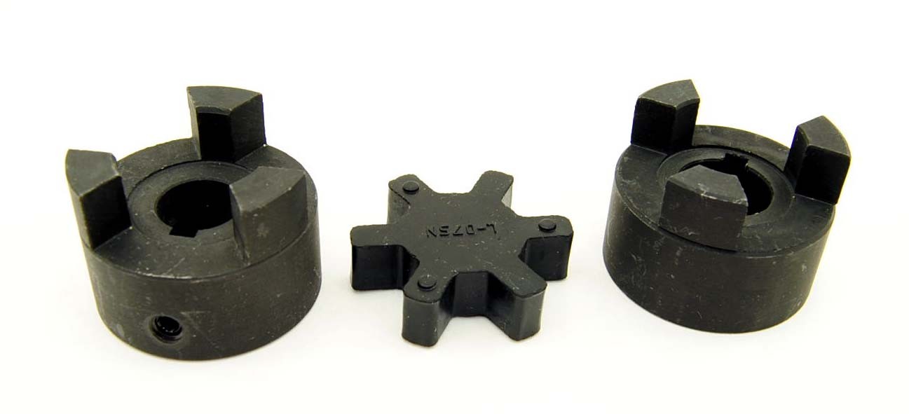 5/8" L075 Flexible 3-Piece L-Jaw Coupling Coupler Set & Buna-N NBR Rubber Spider