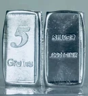 Lot of 90 Silver Bars gram Pure .999 Fine 5GN Bars Bullion Precious Metal Shot