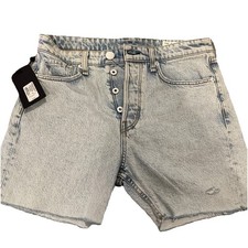 Rag And Bone Women s Maya High Rise Midi Short Button Sz 28 195
