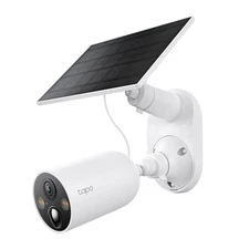 TP-Link 𝗧𝗮𝗽𝗼 SolarCam 2K, Outdoor Battery Camera w/Solar Panel Base, Wireles