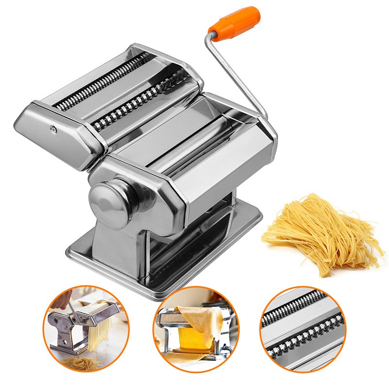Nudelmaschine 3 in 1 Teigmaschine Edelstahl Pastamaschine Nudel Manuell Teig DE