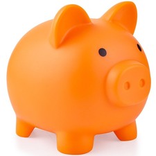 Piggy Bank, Unbreakable Plastic Money Bank, Coin Bank for Girls and Boys, Medium