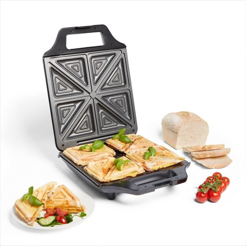 Sandwich Toaster 4 Slice – Deep Fill Toastie Maker with Non-Stick Plates – 1600W - Picture 1 of 13