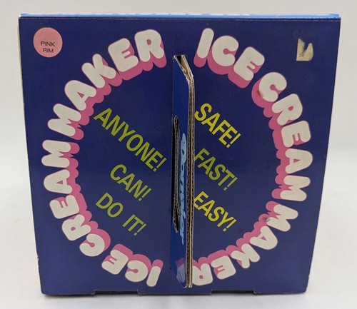 Donvier Chillfast Ice Cream Maker Pink Rim 2 Pints/1 Quart Vintage Japan 4448881 - Picture 8 of 22
