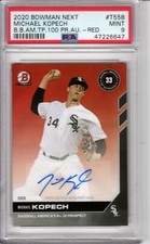 PSA 9 2020 Bowman Next Baseball America's Top 100 T55B Michael Kopech Auto Red