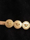 Vintage Authentic Versace Gianni Ribbon Hair Clip Tribute Medusa Italy