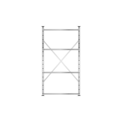 Fachbodenregal Flex mit 4 Fachböden, Stecksystem, BxTxH 1070x615x2000 mm