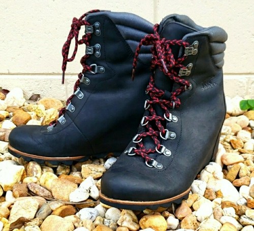 conquest waterproof leather wedge boot