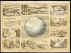 Rare 1853ca - Géographie physique - Planche encyclopédique, scolaire, affiche