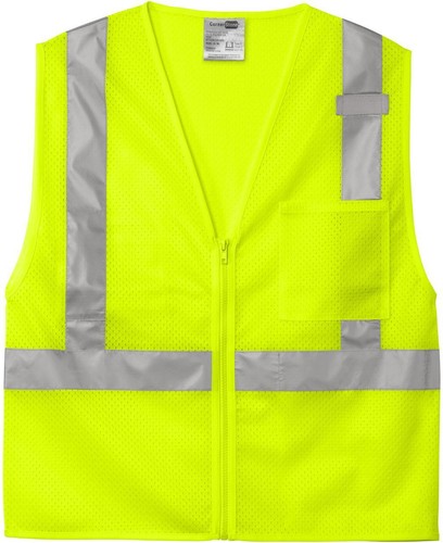 CornerStone ® ANSI 107 Class 2 Mesh Zippered Vest CSV102 S/M L/XL 2/3X 4/5X