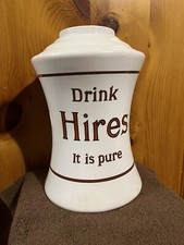 Dispensador de cerveza de raíz Hires bebida es pura cerámica vintage
