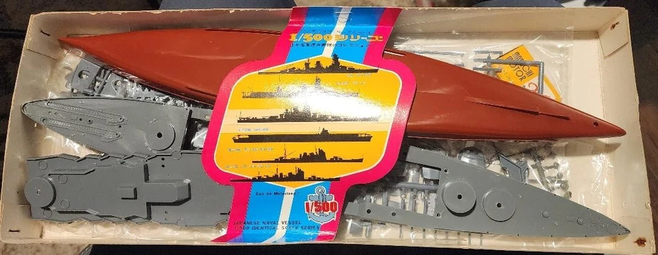 Acorazado Mutsu japonés Nichimo 1/500 Segunda Guerra Mundial RARO SIN USAR, EN CAJA Foto 2 de 4