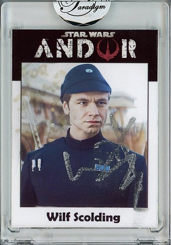 -STAR WARS: ANDOR- Wilf Scolding Signed/Autograph/Auto Certified Sci-Fi TV Card