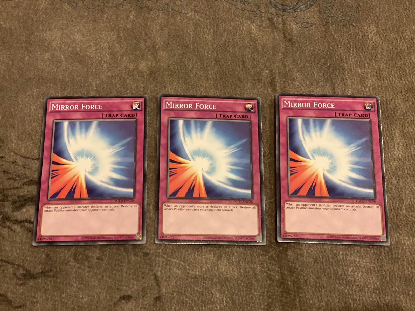🔥 3x YuGiOh Mirror Force YGLD Common Near Mint PLAYSET
