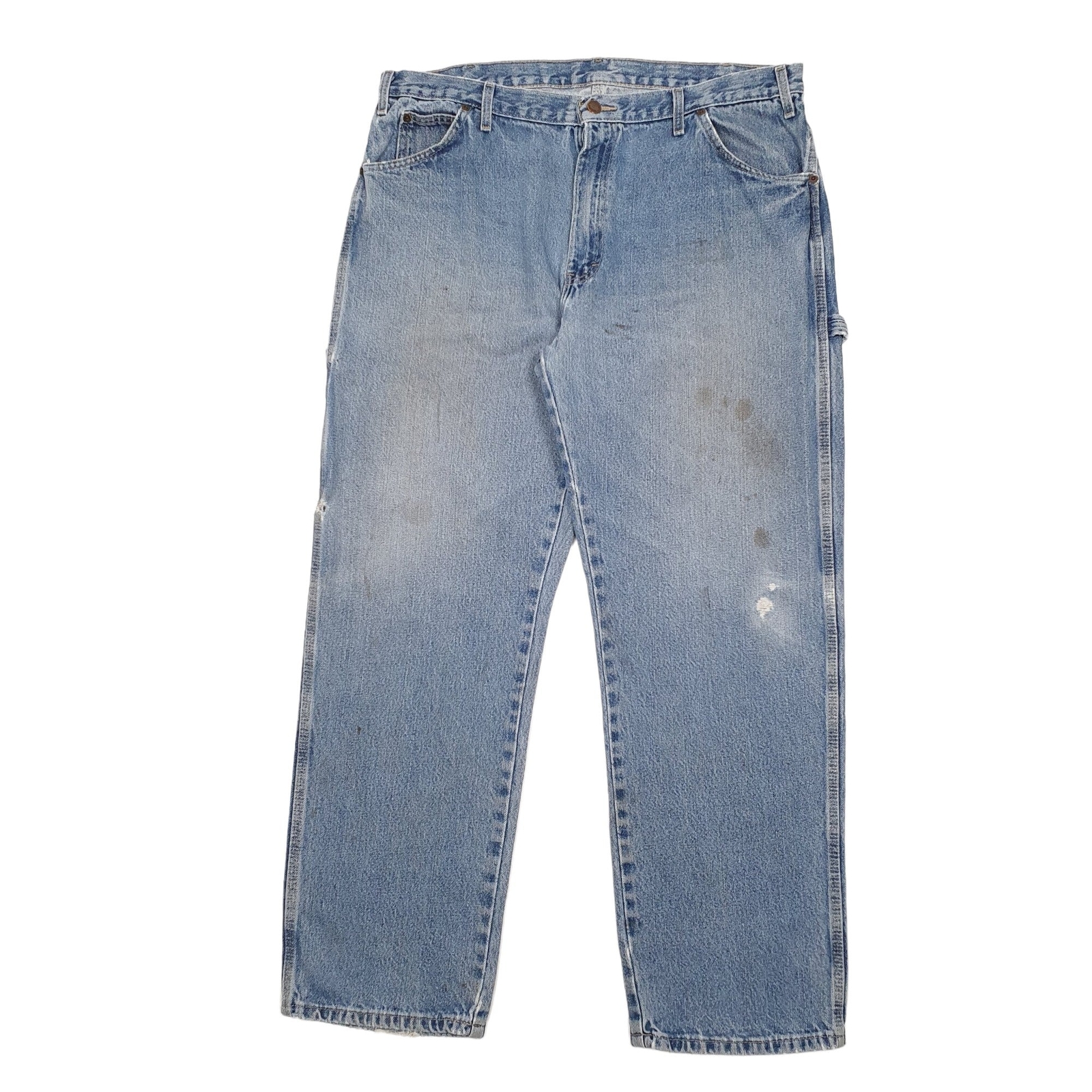 DICKIES Carpenter Workwear Trousers Cotton Blue Mens W38 L32 image 2