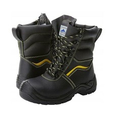 Portwest Waterproof Safety Boots FW05 PVC Fur Lined Steel Toe Cap Shoe Work Wear
