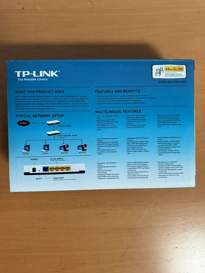 TP-Link TL-R460 4-Port Cable/DSL 10/100 Wired Router - Image 2 of 2