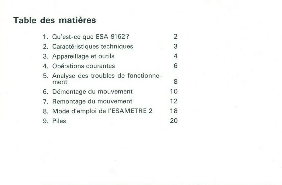 Manual de servicio [Inglés] ESA 9162 Eroughs SA [Longines Ultronic Cal. 6312]