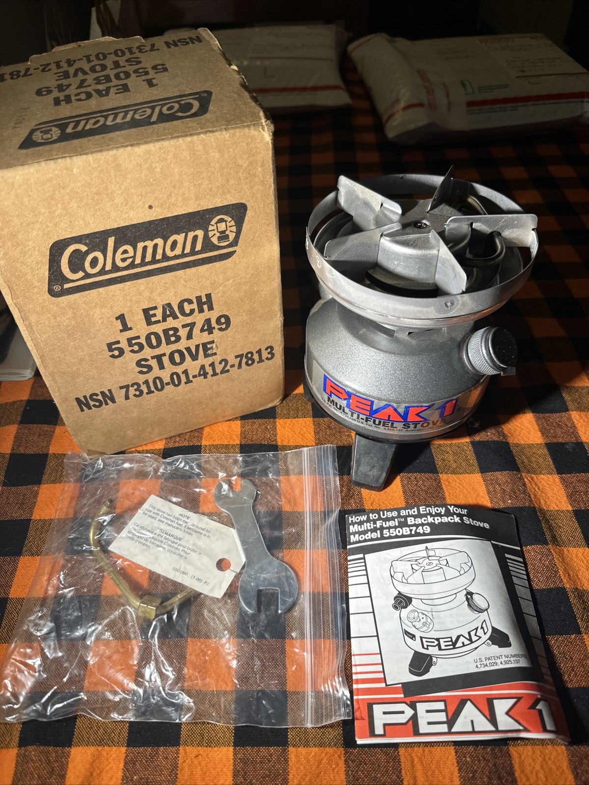 Vintage 90s Coleman Peak 1 MultiFuel Stove 550B With Box And Extra