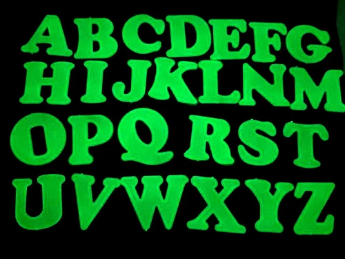 10 Sets Glow In The Dark Alphabet Letter "A-Z" Adhesive Wall Stickers Decoration
