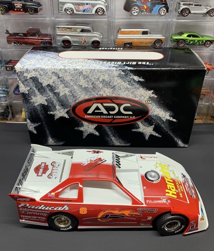 DALE EARNHARDT JR and KEN SCHRADER ADC RED SERIES LATE MODEL DIRT 1/24 DIECAST