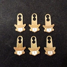 Vintage Lions Club 100% Attendance Year 1-6 Lapel Pin Hang Tabs