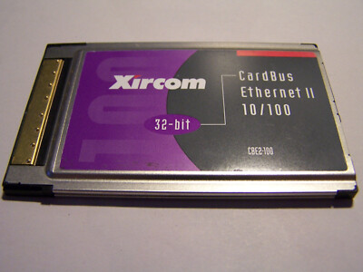 Xircom - CBE2-100; 32-bit CardBus, Ethernet II; 10/100 VINTAGE**