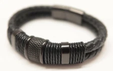 Black Mystical Chain Good Luck Charm Hand Fashion Jewelry & leather magnetic