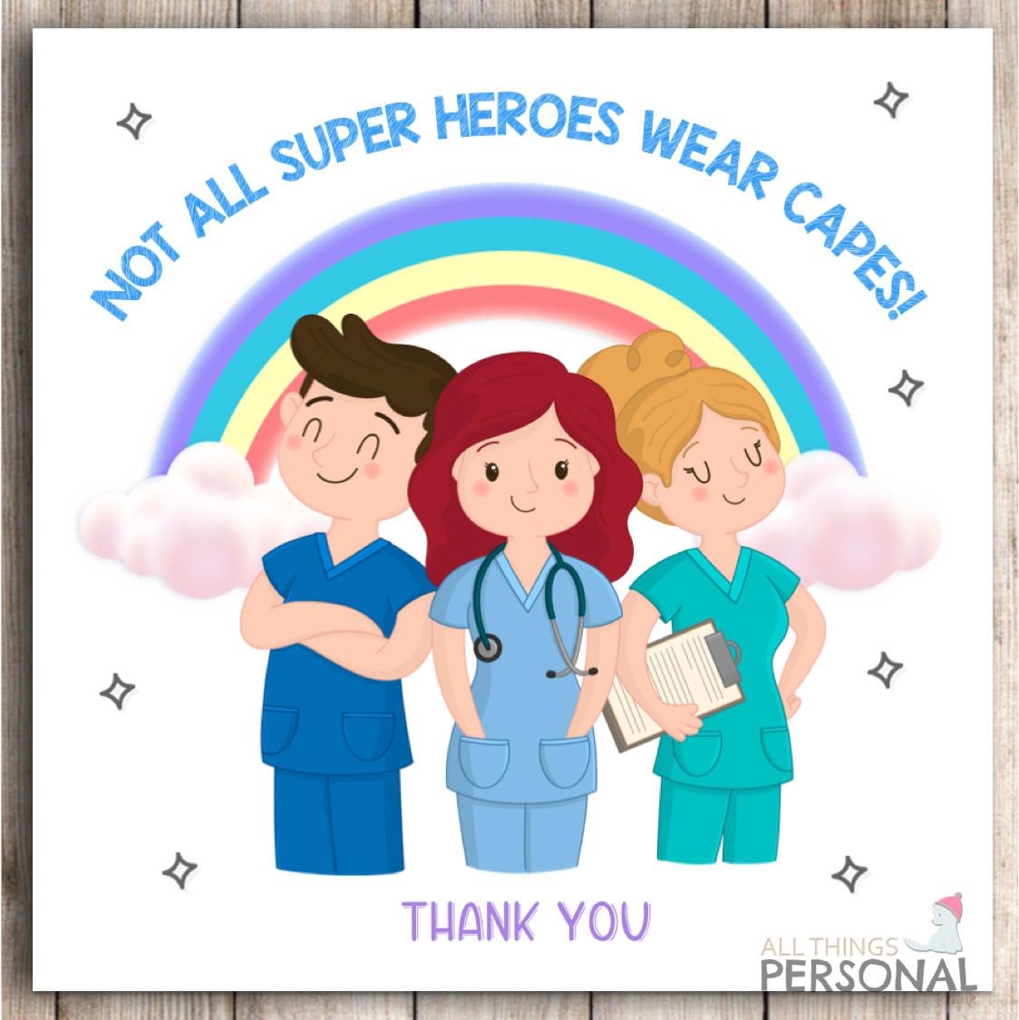 Thank You NHS Card Nurse Doctors Key Workers Our Heroes National Health Service
