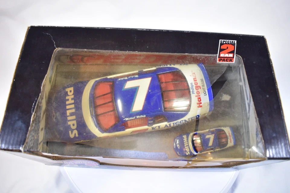 Diecast Hot Wheels NASCAR Mattel #7 Racing escala 1:24 y 1:64 caja dañada ver foto Foto 4 de 4