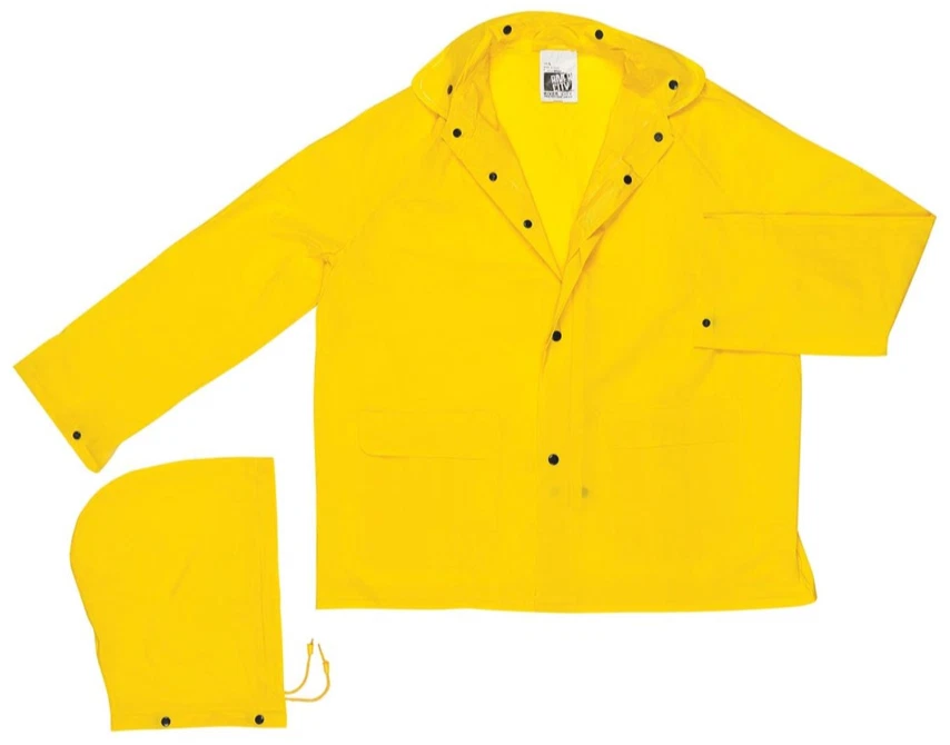 RIVER CITY LIGHTWEIGHT WATERPROOF OUTDOORS HUNTING FISHING CONSTRUCTION RAIN COAT JACKET XL