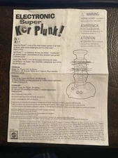 Vintage 2002 Electronic Super Ker plunk game Instructions