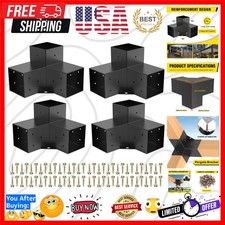 Woodworks Pergola pergola Brackets 3-Way Right Angle Corner Bracket DIY Eleva...